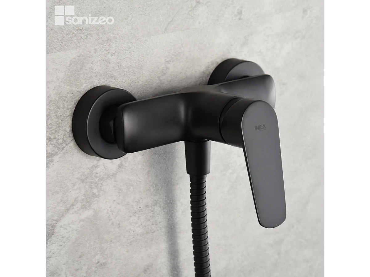 Ensemble de Douche Anti-Calcaire Noir Mat BELGICA BDZ044-5NG