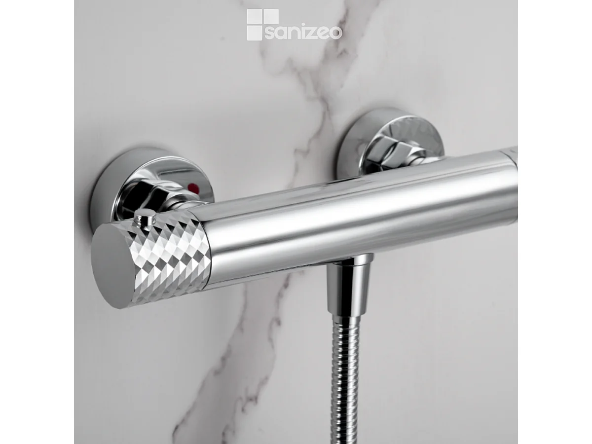 Ensemble de Douche Thermostatique Anti-Calcaire Chrome GENOVA BDG053-5