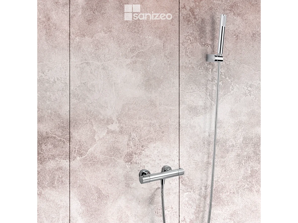 Ensemble de Douche Thermostatique Anti-Calcaire Chrome GENOVA BDG053-5