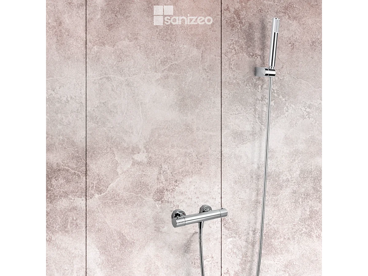 Ensemble de Douche Thermostatique Anti-Calcaire Chrome GENOVA BDG053-5