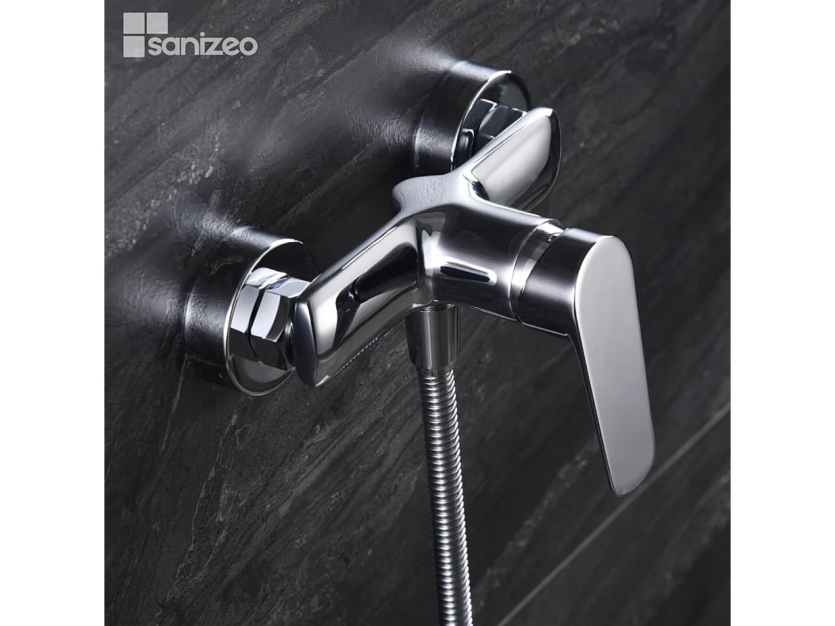 Ensemble de Douche Anti-Calcaire Chrome BELGICA BDZ044-5