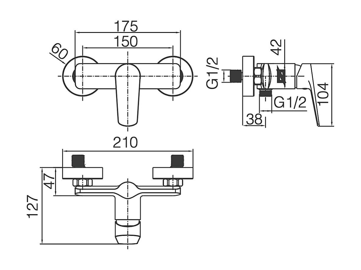 Ensemble de Douche Anti-Calcaire Chrome BELGICA BDZ044-5