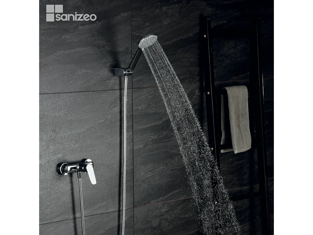 Ensemble de Douche Anti-Calcaire Chrome BELGICA BDZ044-5