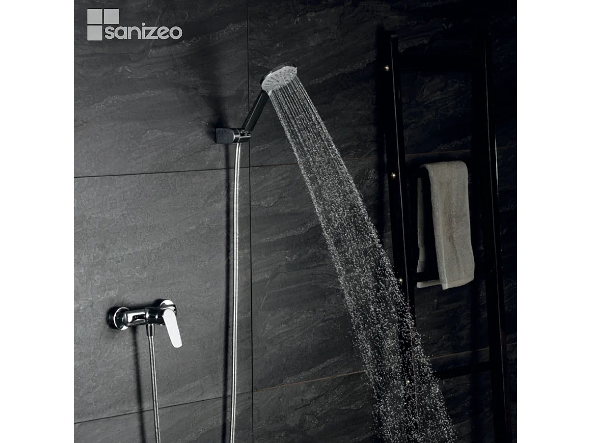 Ensemble de Douche Anti-Calcaire Chrome BELGICA BDZ044-5