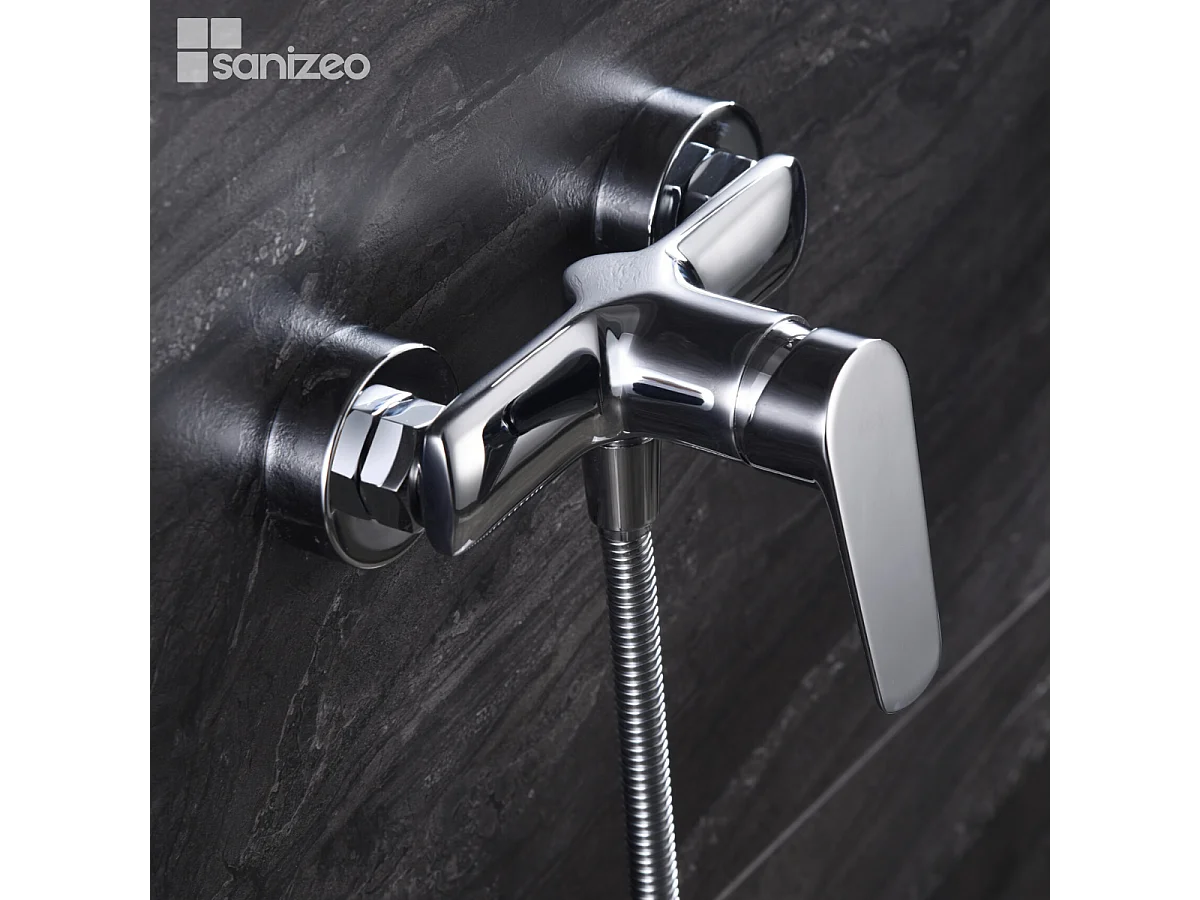 Ensemble de Douche Anti-Calcaire Chrome BELGICA BDZ044-5