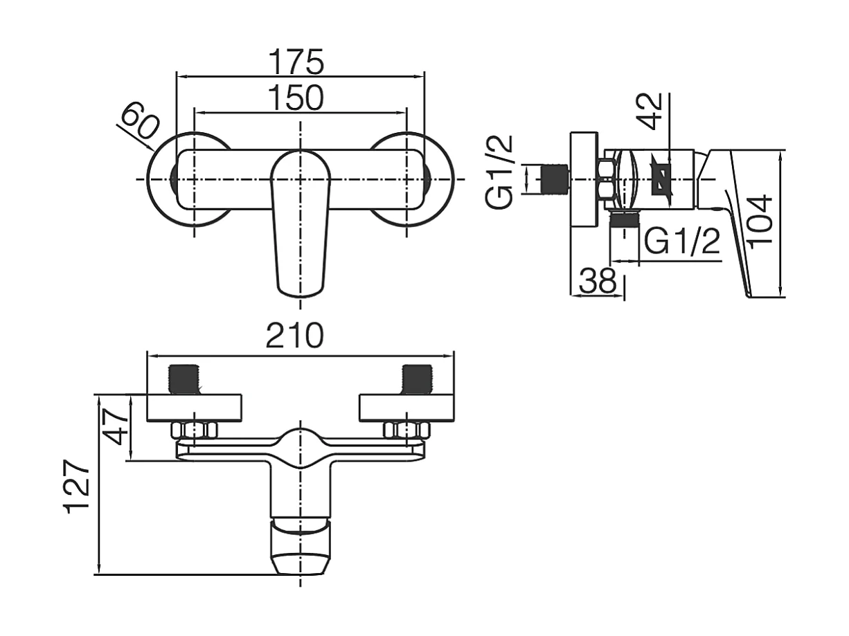 Ensemble de Douche Anti-Calcaire Chrome BELGICA BDZ044-5