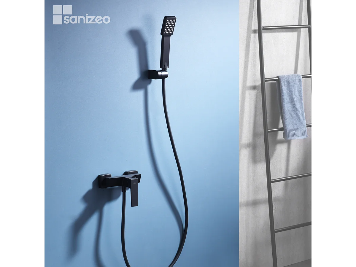 Ensemble de Douche Anti-Calcaire Noir Mat ART BDAR025-5NG