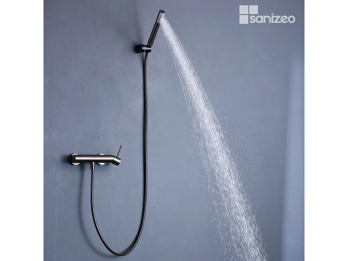 Ensemble de Douche Anti-Calcaire Black Gun Métal MONZA BDM039-5BGM