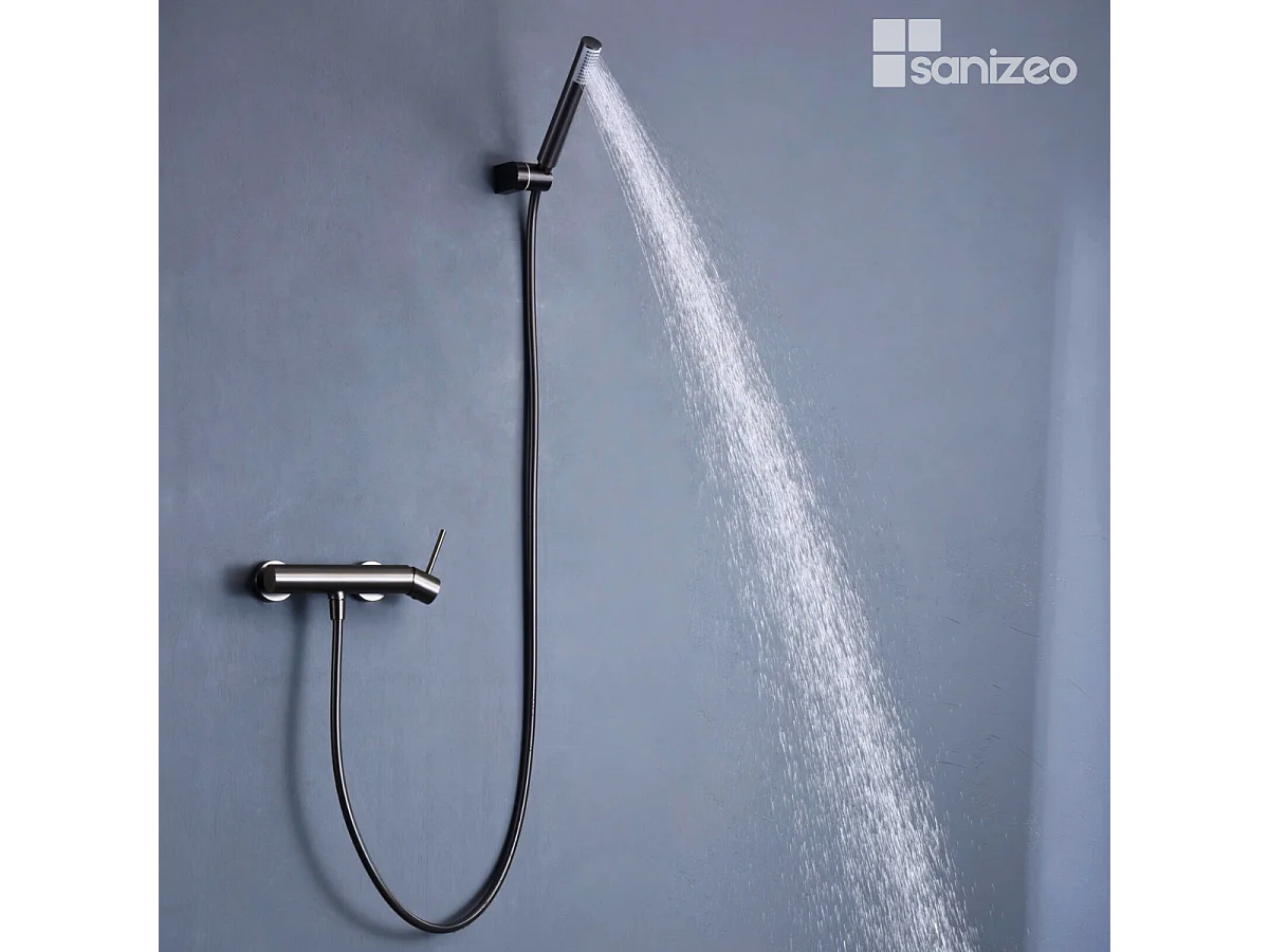 Ensemble de Douche Anti-Calcaire Black Gun Métal MONZA BDM039-5BGM