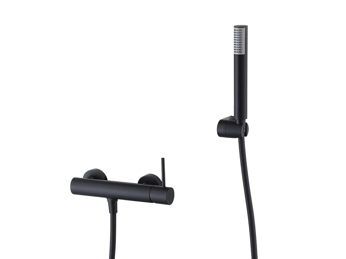 Duschset Anti-Kalk Schwarz Matt - IMEX MONZA BDM039-5NG