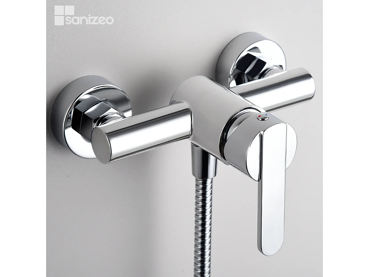 Ensemble de Douche Anti-Calcaire Chrome ROMA BDR001-5