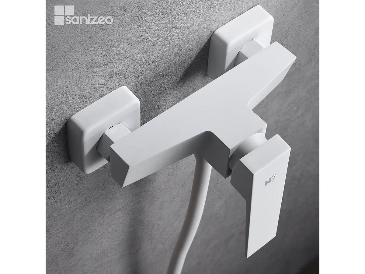 Ensemble de Douche Anti-Calcaire Blanc Mat ART BDAR025-5BL