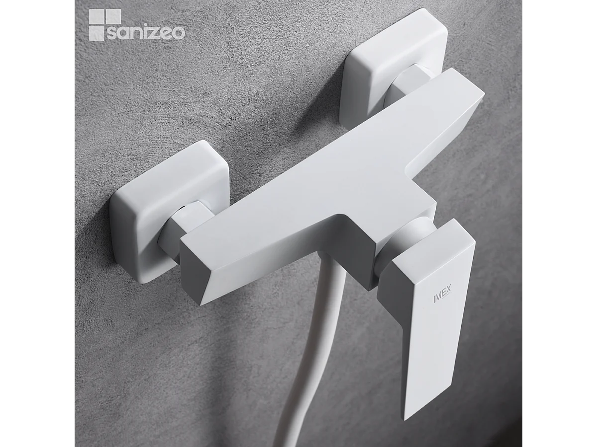 Ensemble de Douche Anti-Calcaire Blanc Mat ART BDAR025-5BL