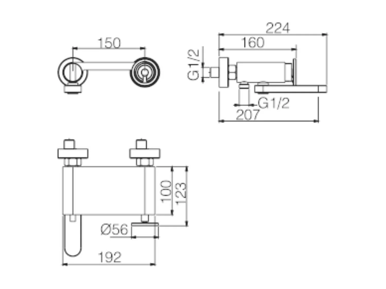 Ensemble de Douche Anti-Calcaire Thermostatique Or Rose Cuivré LINE BTD038-5/ORC