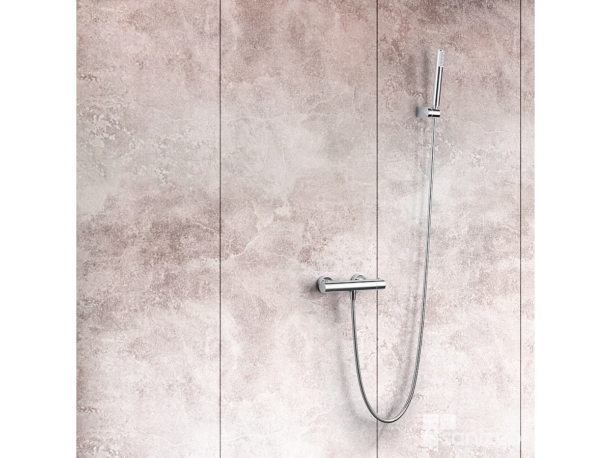 Ensemble de Douche Thermostatique Anti-Calcaire Chrome MONZA BTM039-5