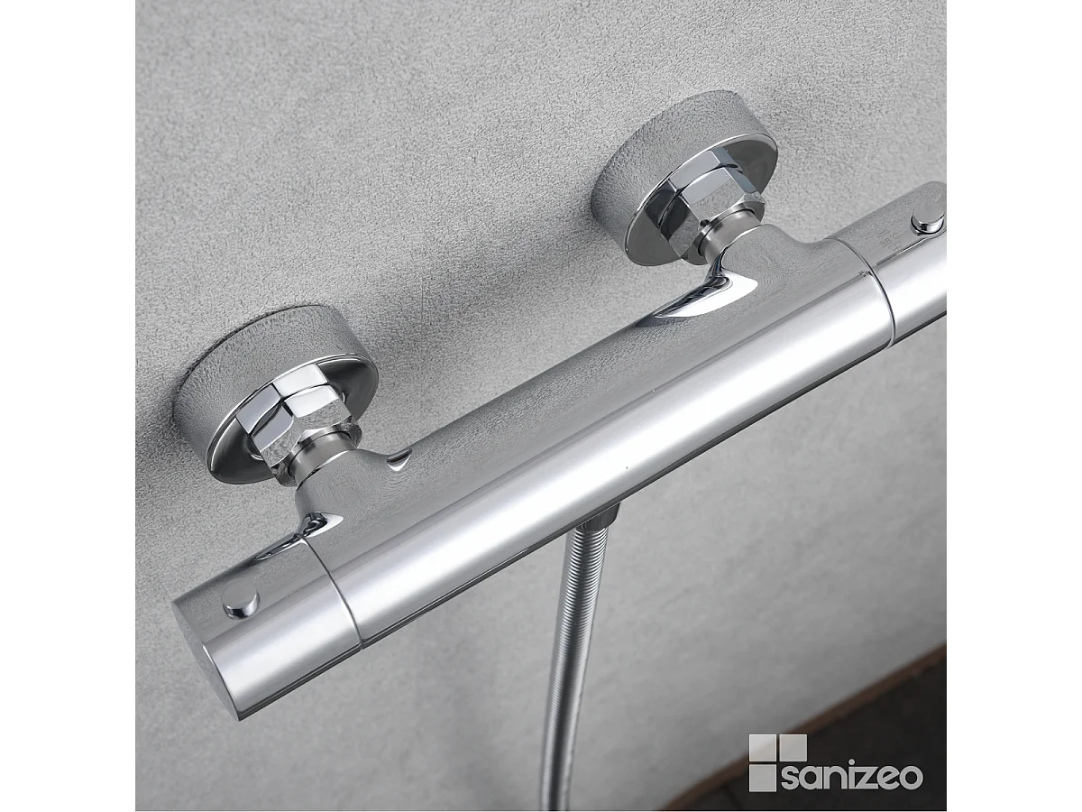 Ensemble de Douche Thermostatique Anti-Calcaire Chrome MONZA BTM039-5