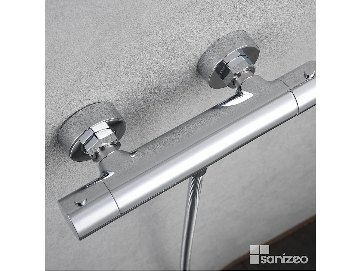 Ensemble de Douche Thermostatique Anti-Calcaire Chrome MONZA BTM039-5