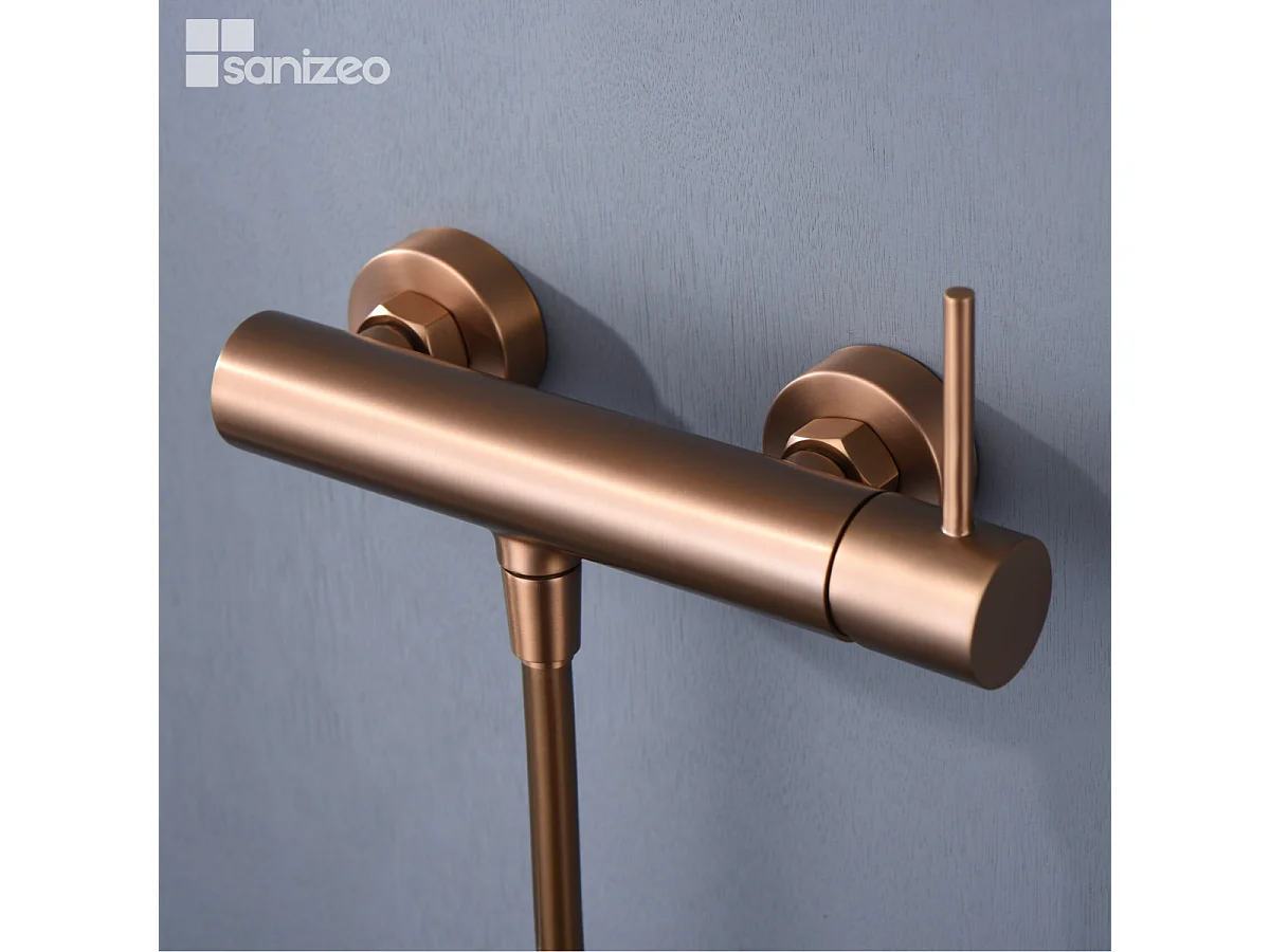 Ensemble de Douche Anti-Calcaire Or Rose Cuivré MONZA BDM039-5ORC