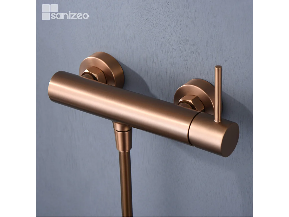 Ensemble de Douche Anti-Calcaire Or Rose Cuivré MONZA BDM039-5ORC