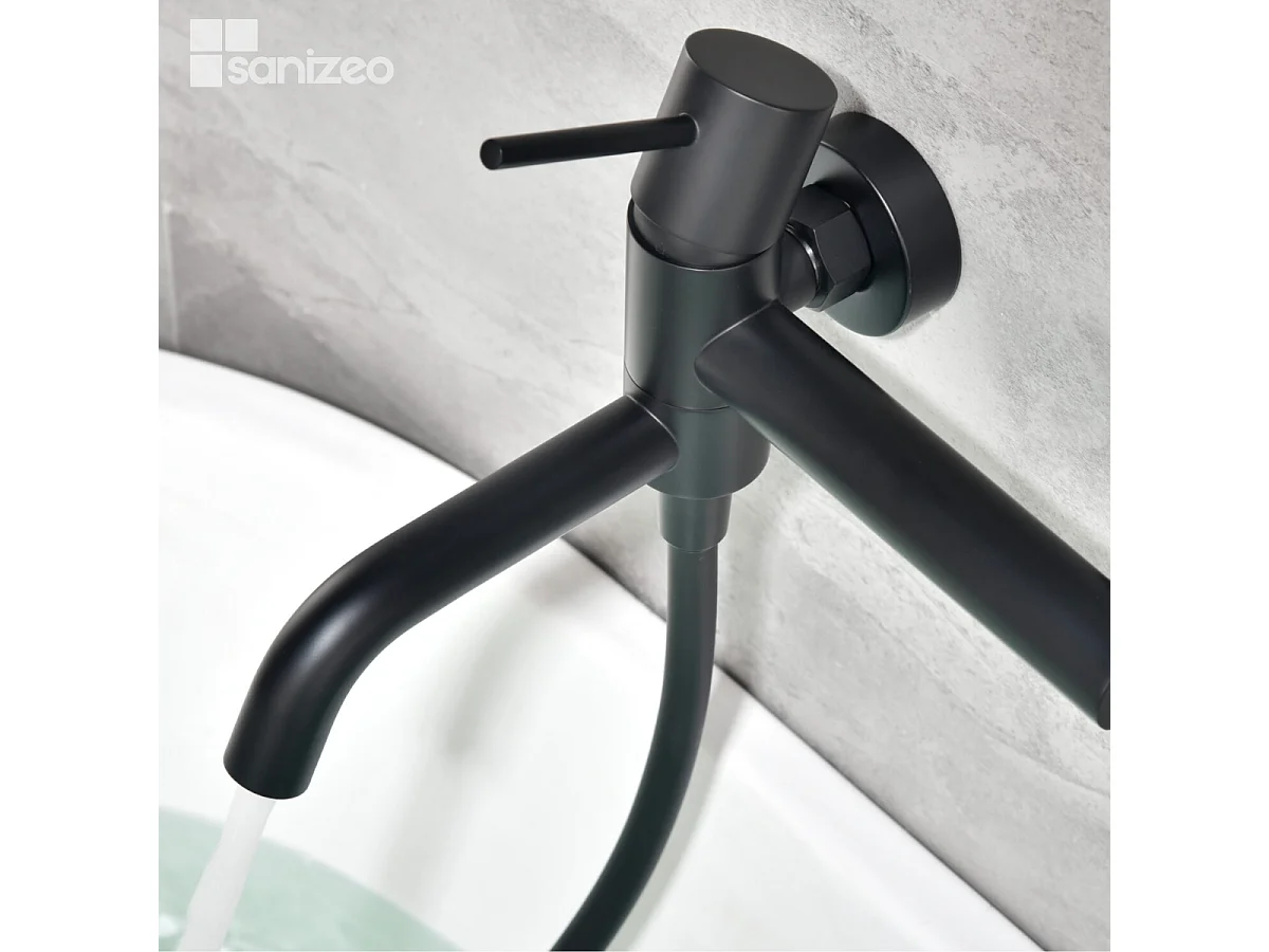 Ensemble de Douche Anti-Calcaire Noir Mat ROMA BDR001-5NG