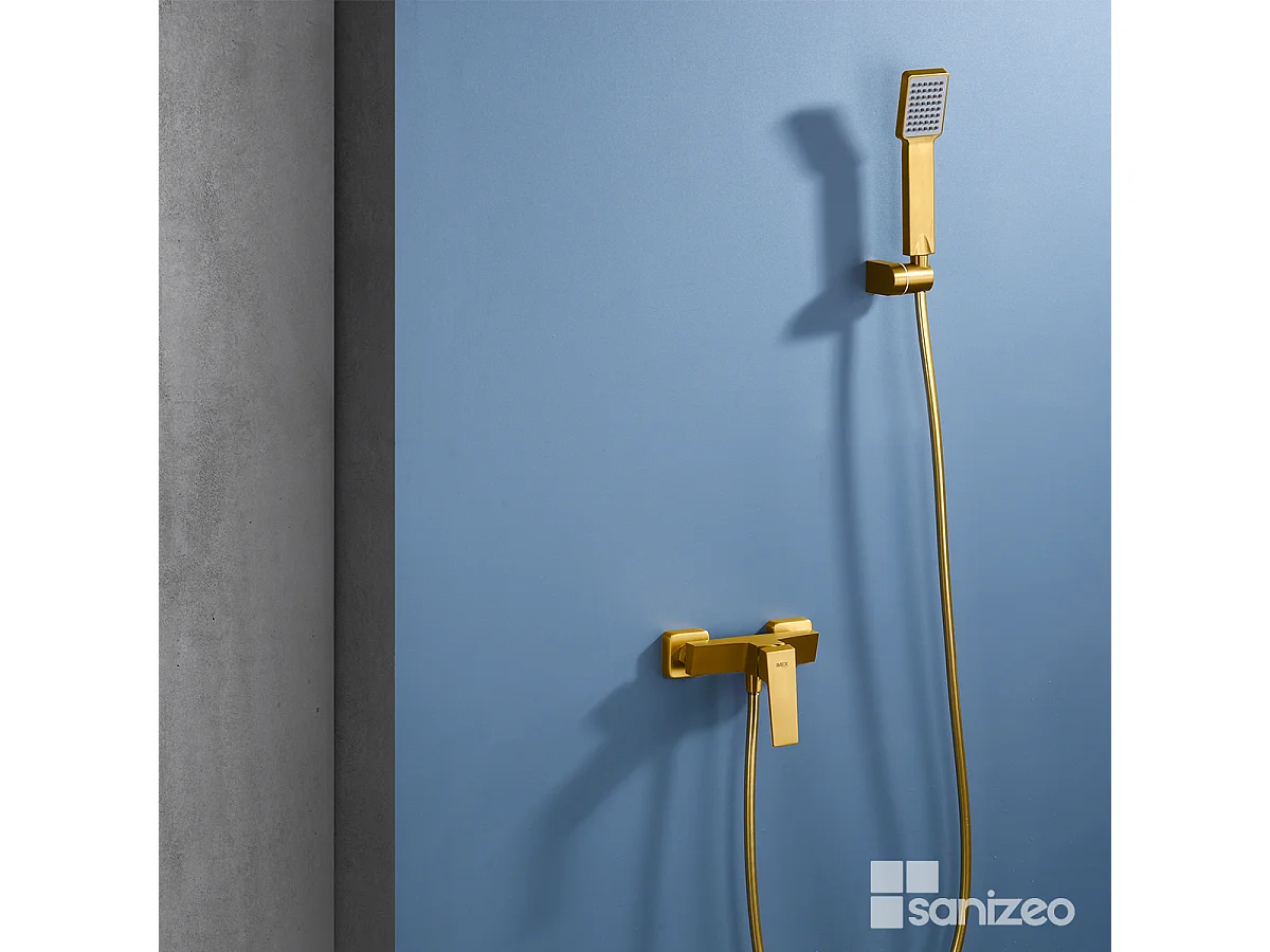 Ensemble de Douche Anti-Calcaire Or Brossé ART BDAR025-5OC