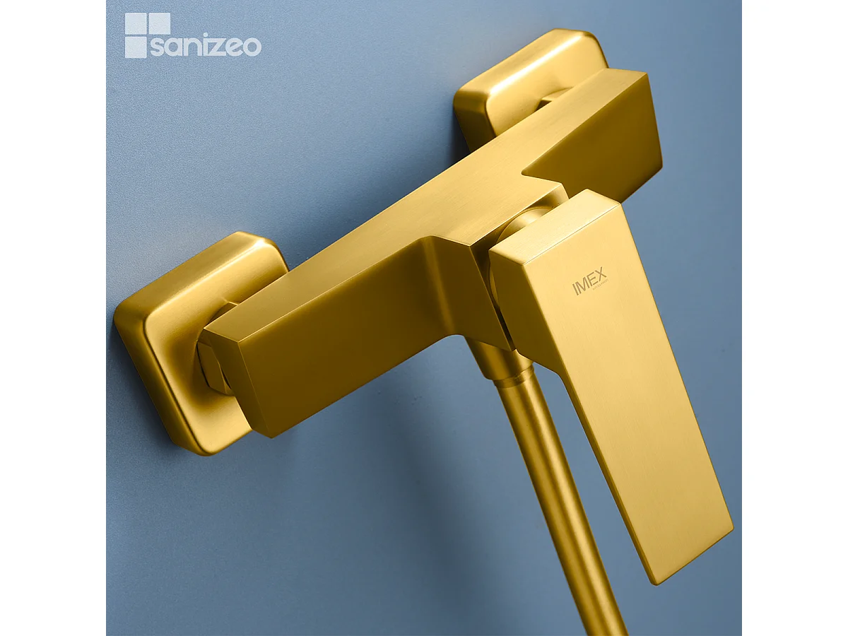 Ensemble de Douche Anti-Calcaire Or Brossé ART BDAR025-5OC