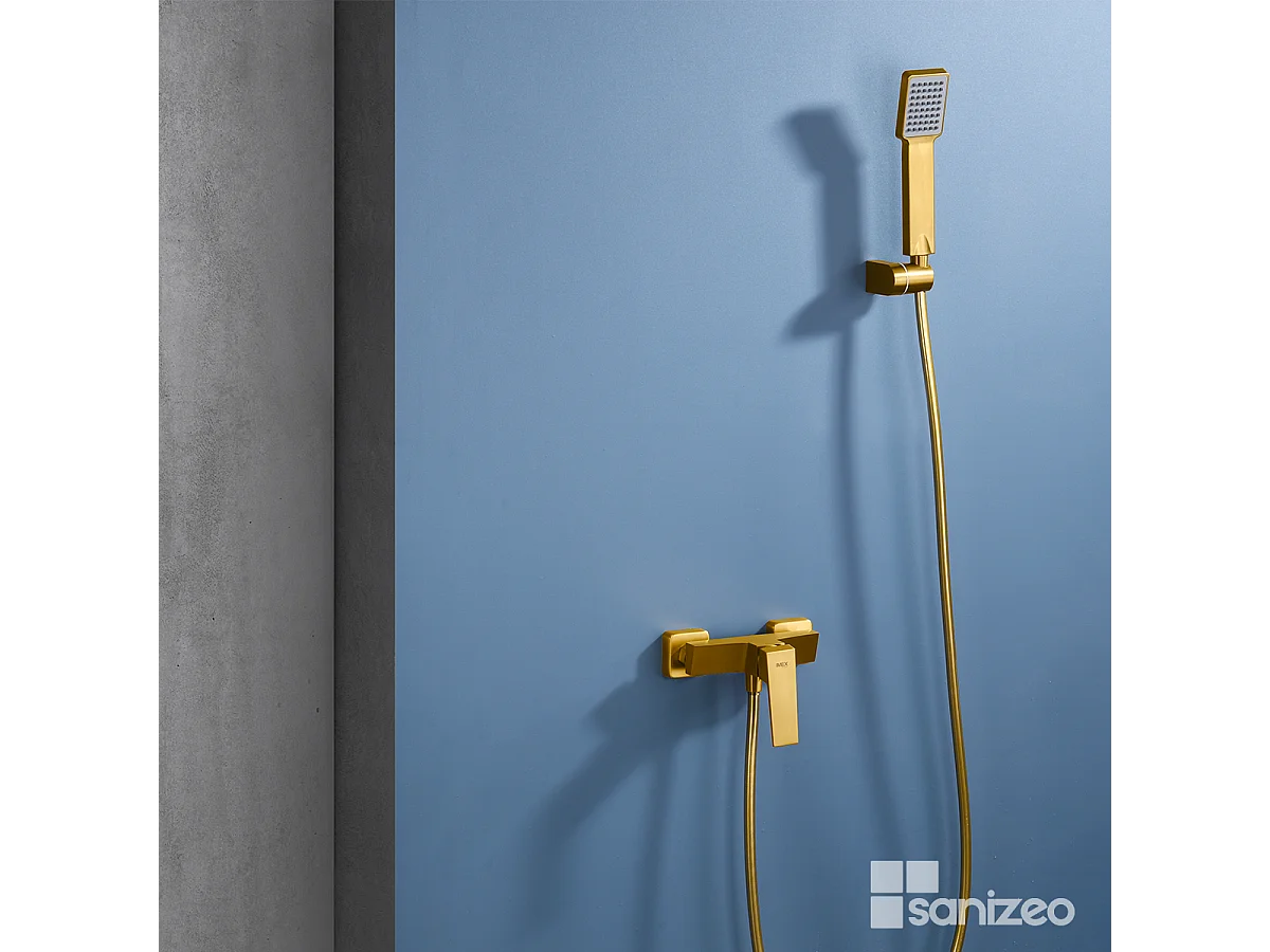 Ensemble de Douche Anti-Calcaire Or Brossé ART BDAR025-5OC