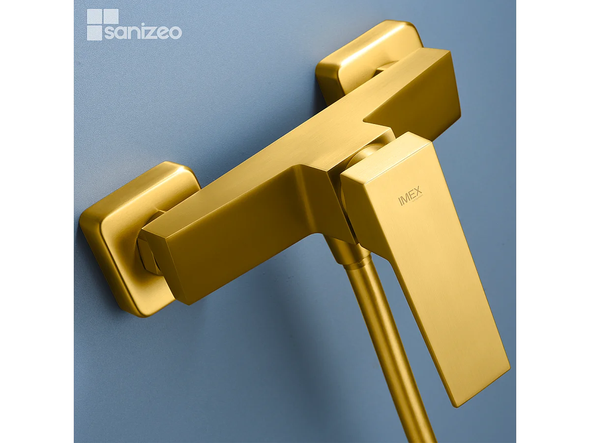 Ensemble de Douche Anti-Calcaire Or Brossé ART BDAR025-5OC