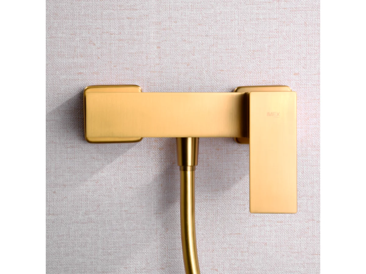 Ensemble de Douche Anti-Calcaire Or Brossé PISA BDP048-5OC