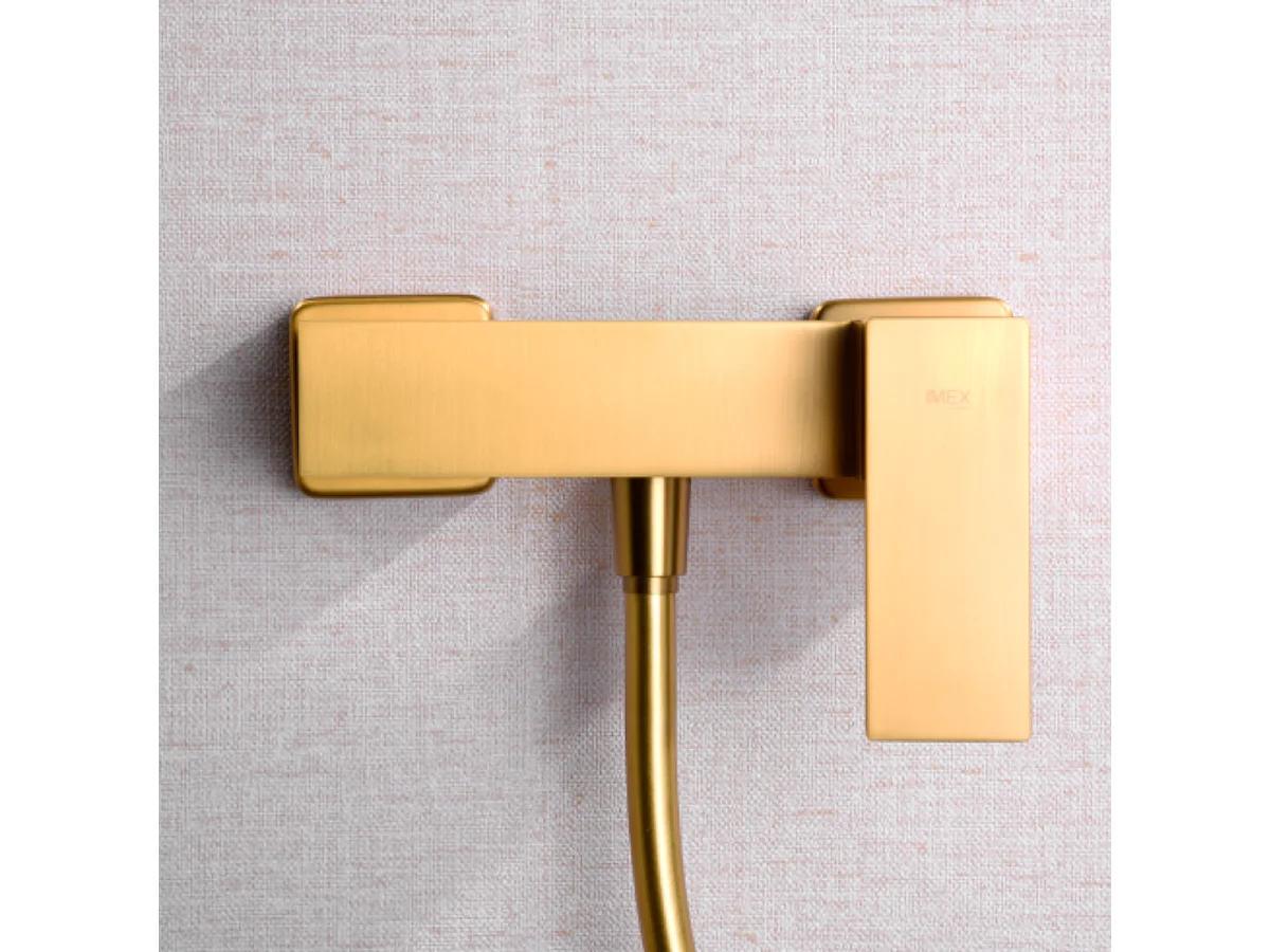 Ensemble de Douche Anti-Calcaire Or Brossé PISA BDP048-5OC