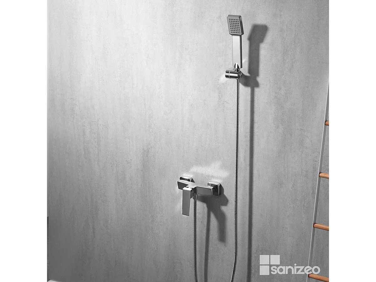 Ensemble de Douche Anti-Calcaire Chrome ART BDAR025-5