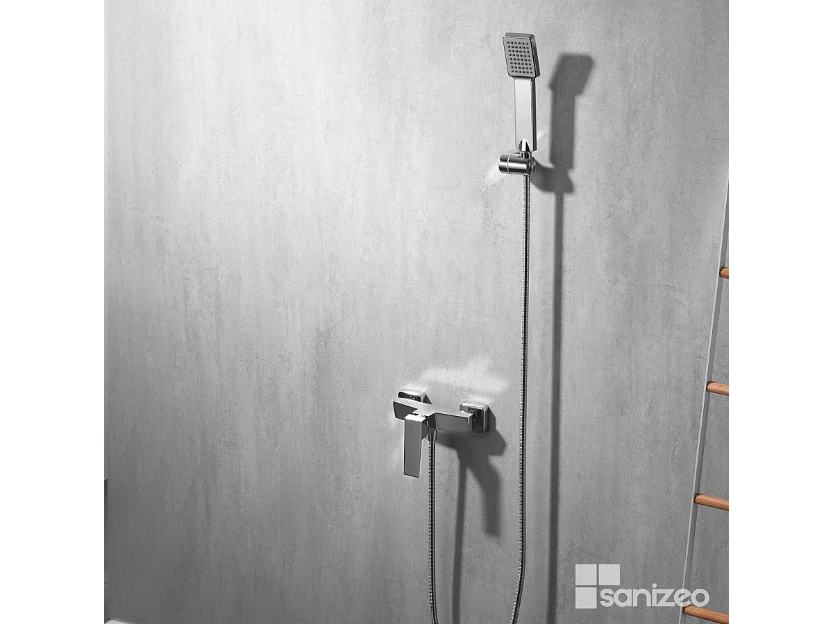 Ensemble de Douche Anti-Calcaire Chrome ART BDAR025-5