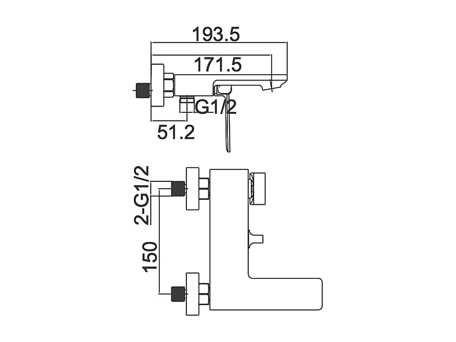 Ensemble de Douche Anti-Calcaire Thermostatique Noir Mat LINE BTD038-5NG