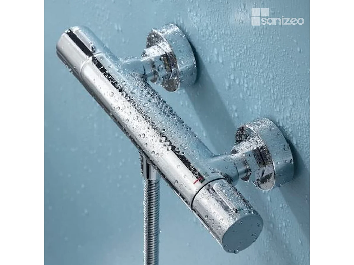 Ensemble de Douche Thermostatique Économie d'Eau Chrome ECO-KENT BTK017-5ECO