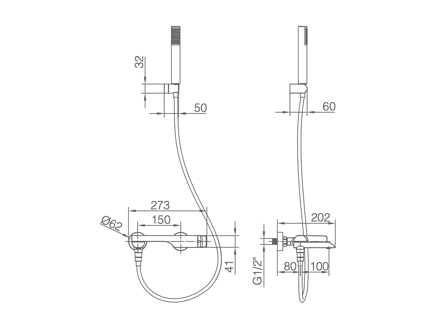 Ensemble de Douche Thermostatique Anti-Calcaire Or Rose Cuivré GENOVA BDG053-5ORC