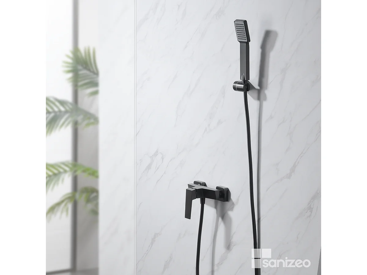 Ensemble de Douche Anti-Calcaire Black Gun Métal ART BDAR025-5BGM