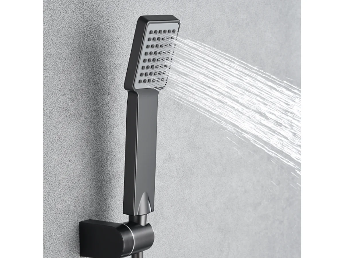 Ensemble de Douche Anti-Calcaire Black Gun Métal PISA BDP048-5BGM