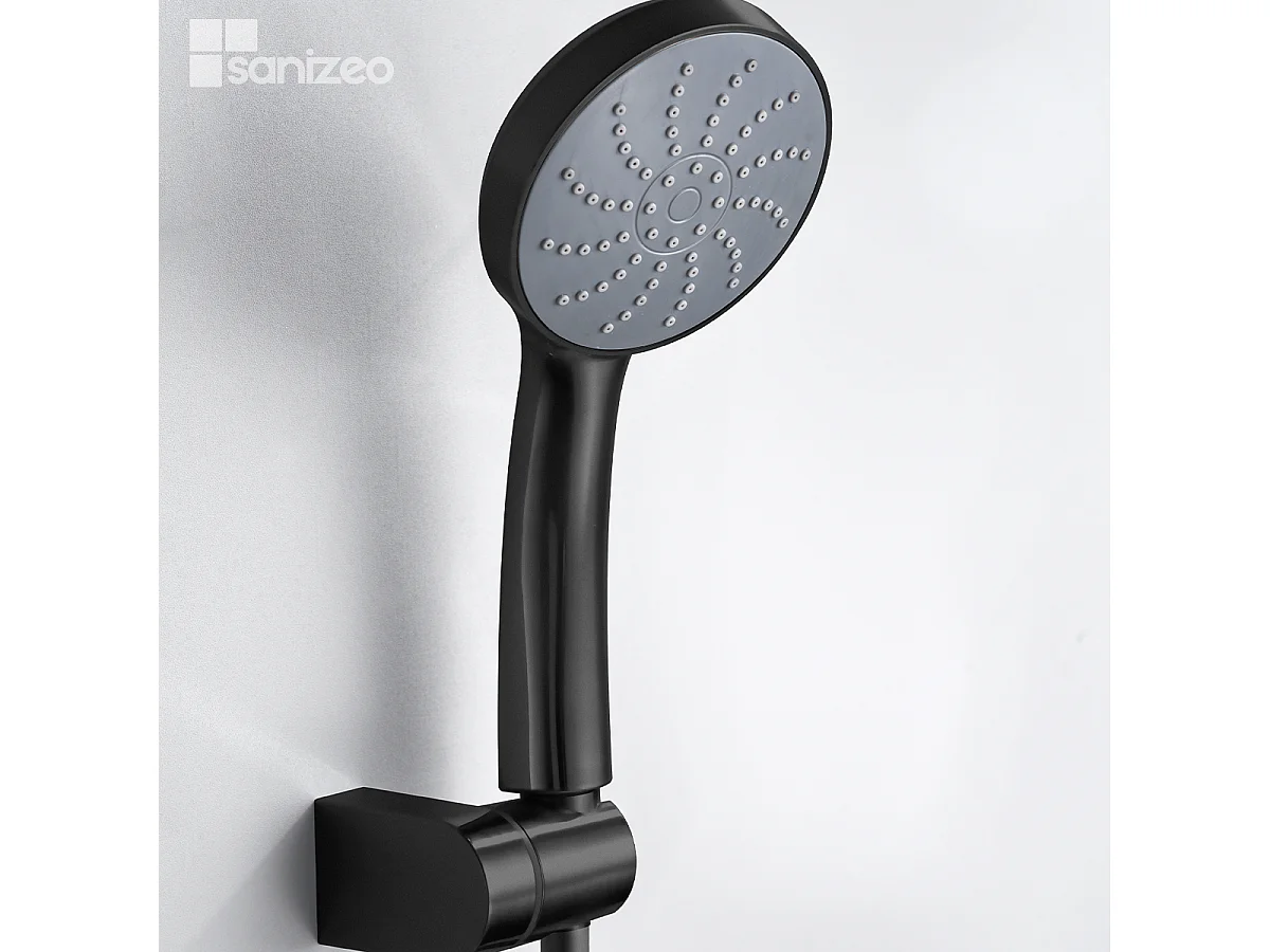 Ensemble de Douche Anti-Calcaire Black Gun Métal PISA BDP048-5BGM