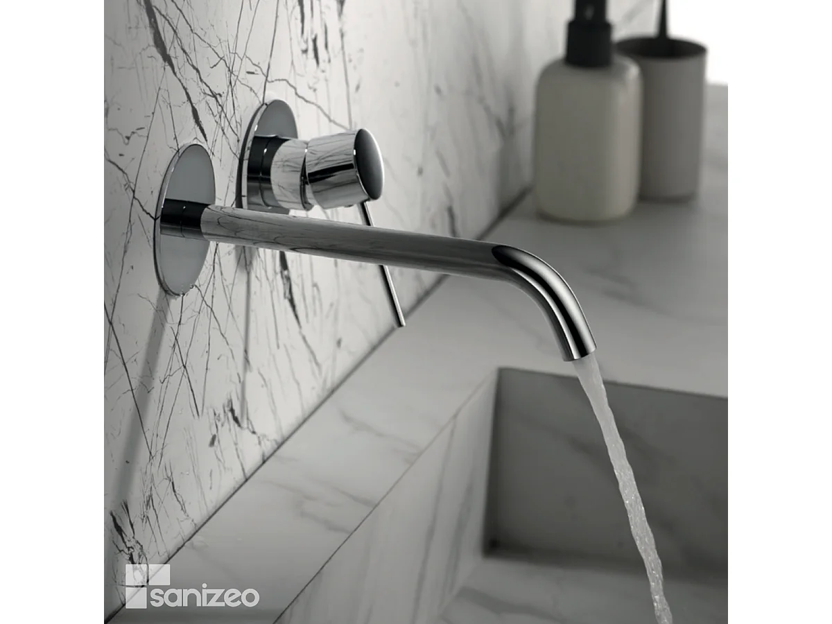 Mitigeur Lavabo Encastré Salle de Bain chromé – Anti-Calcaire – Design moderne - MILOS IMEX