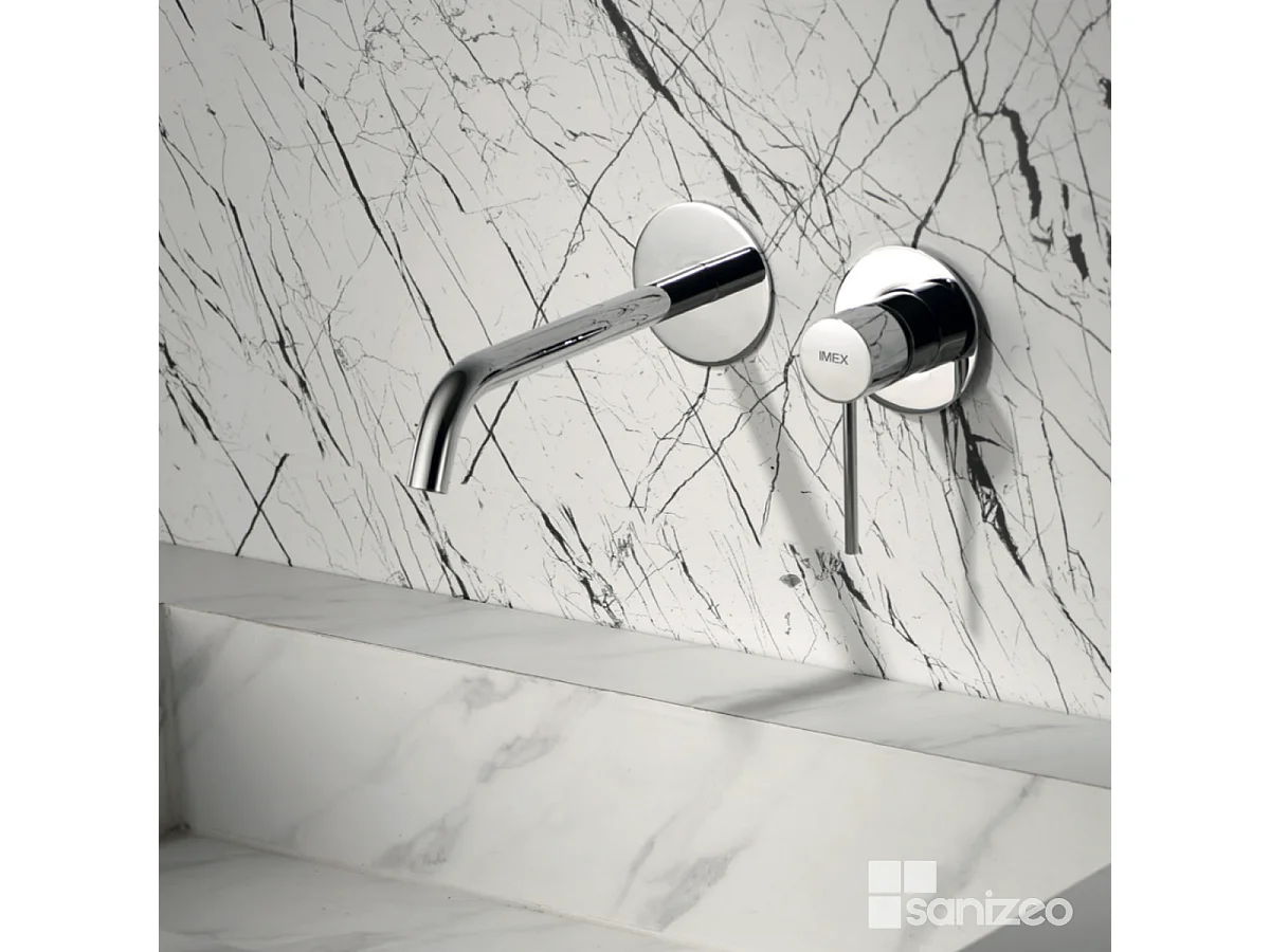 Mitigeur Lavabo Encastré Salle de Bain chromé – Anti-Calcaire – Design moderne - MILOS IMEX