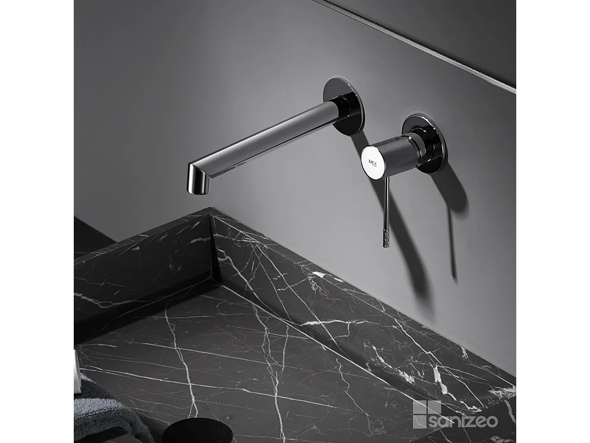 Mitigeur Lavabo Encastré Salle de Bain chromé – Anti-Calcaire – Design moderne - LINE IMEX