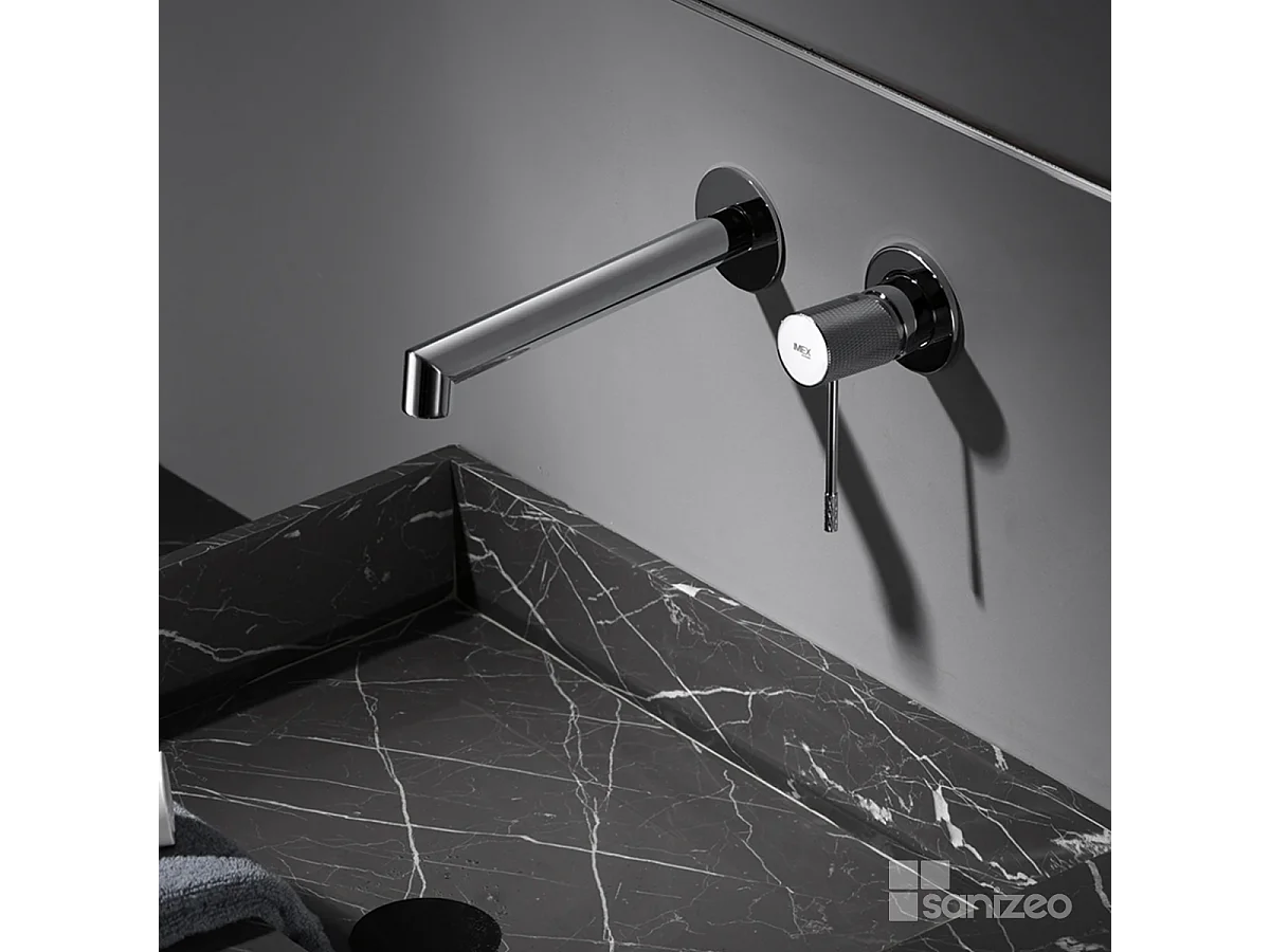 Mitigeur Lavabo Encastré Salle de Bain chromé – Anti-Calcaire – Design moderne - LINE IMEX