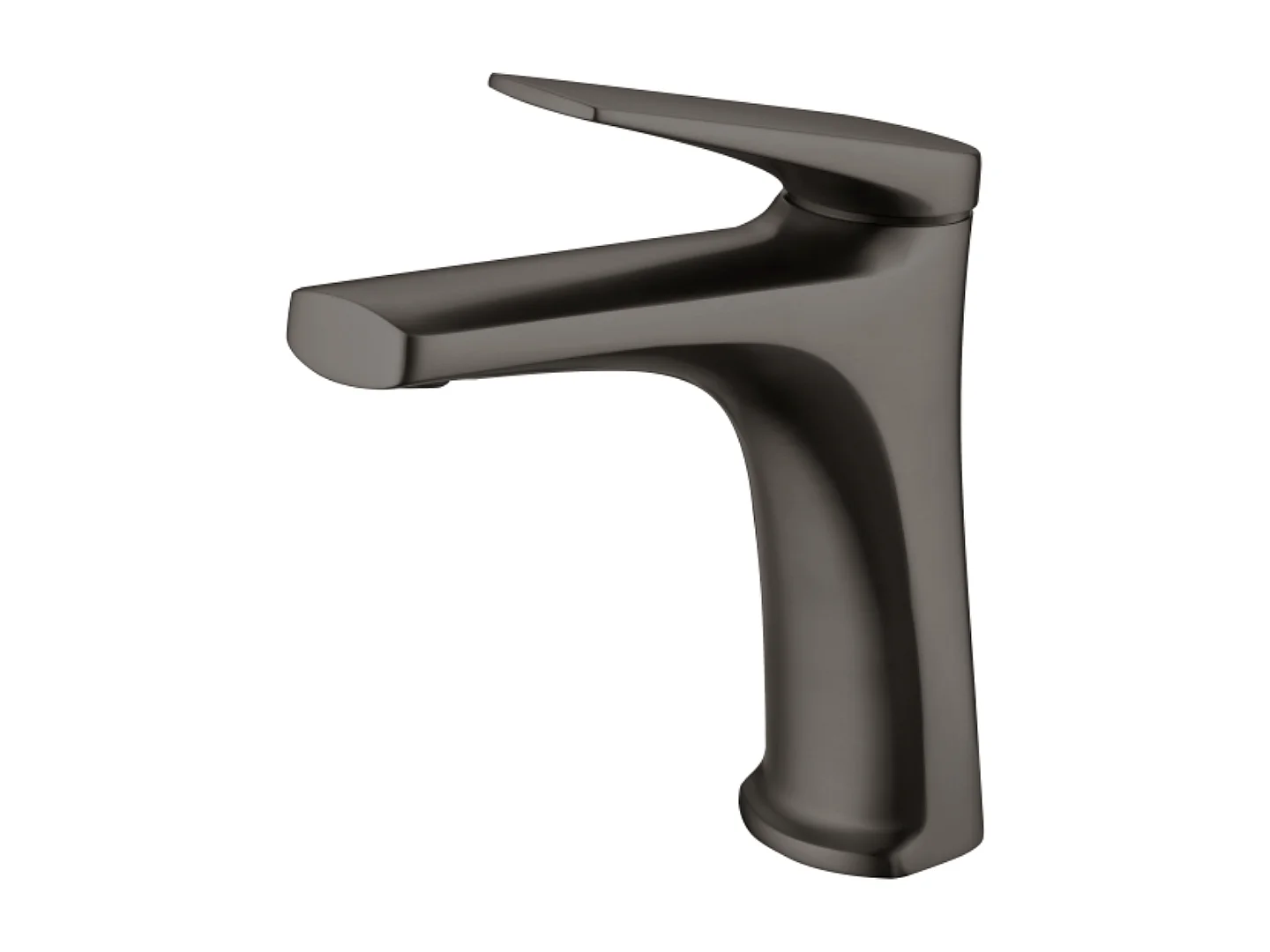 Mitigeur Lavabo Salle de Bain noir métal – Bec Bas Anti-Calcaire – Design Moderne - DELOS IMEX