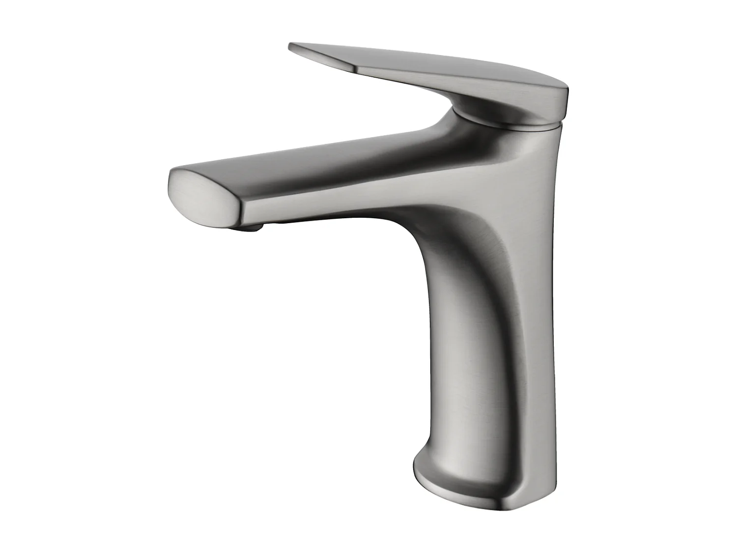 Mitigeur Lavabo Salle de Bain acier inoxydabke – Bec Bas Anti-Calcaire – Design Moderne - DELOS IMEX