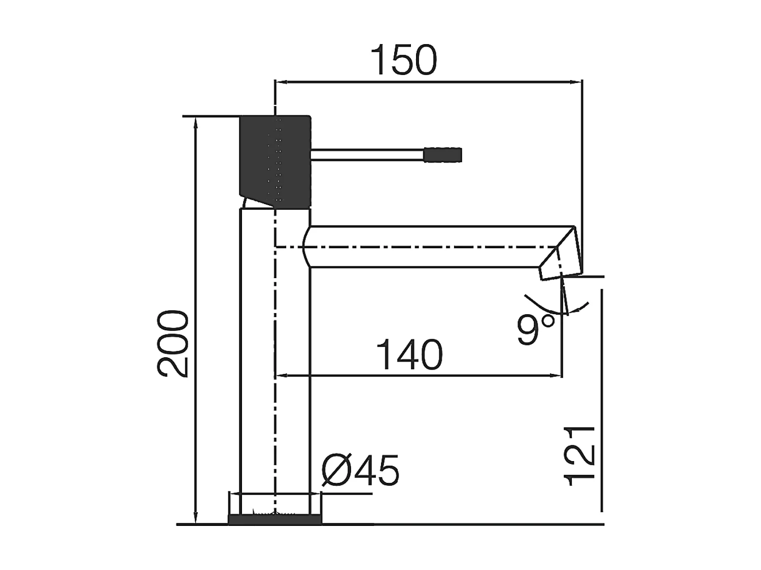 Mitigeur Lavabo Salle de Bain or brossé – Bec Bas Anti-Calcaire – Design moderne - LINE IMEX