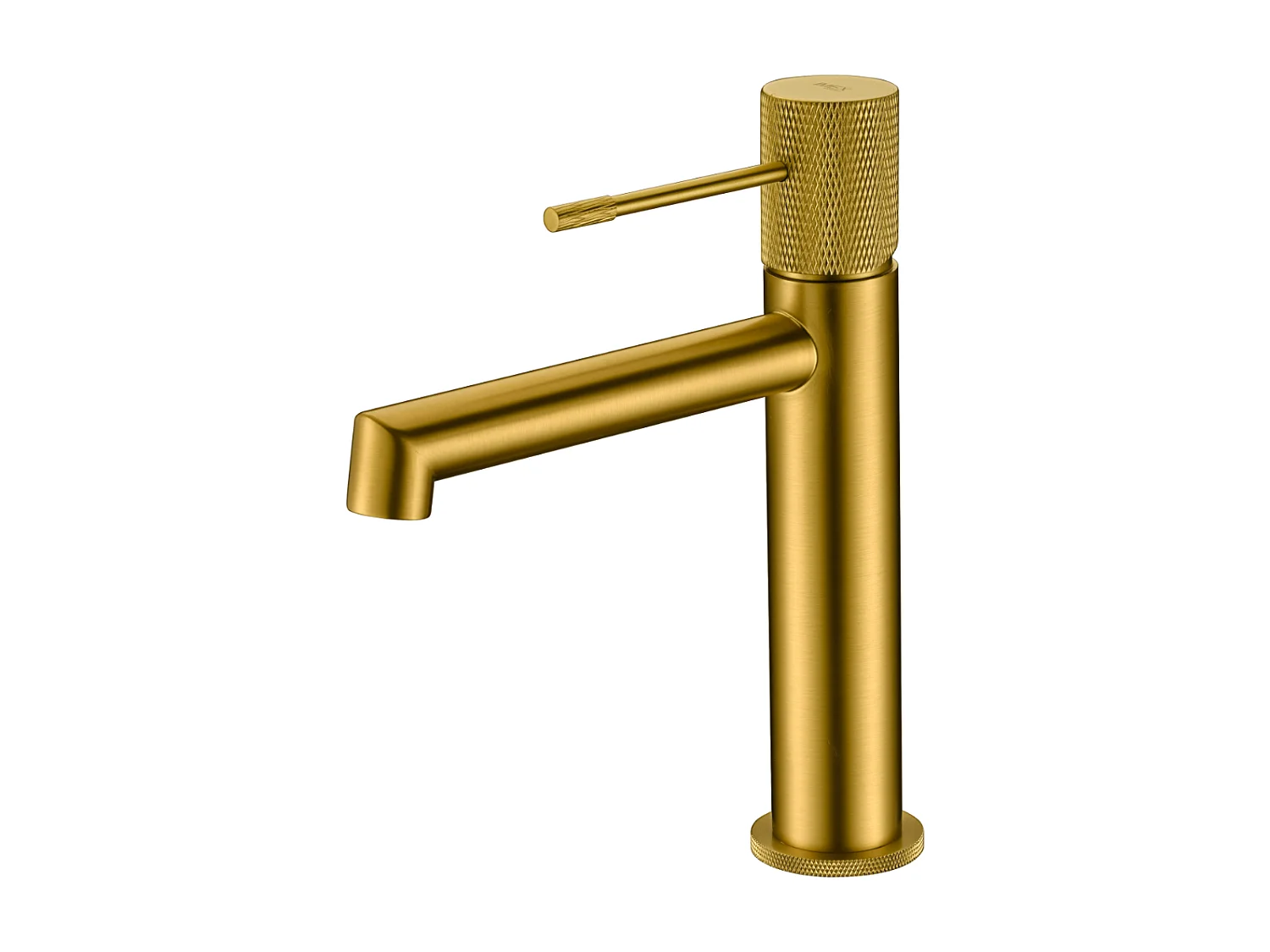 Mitigeur Lavabo Salle de Bain or brossé – Bec Bas Anti-Calcaire – Design moderne - LINE IMEX