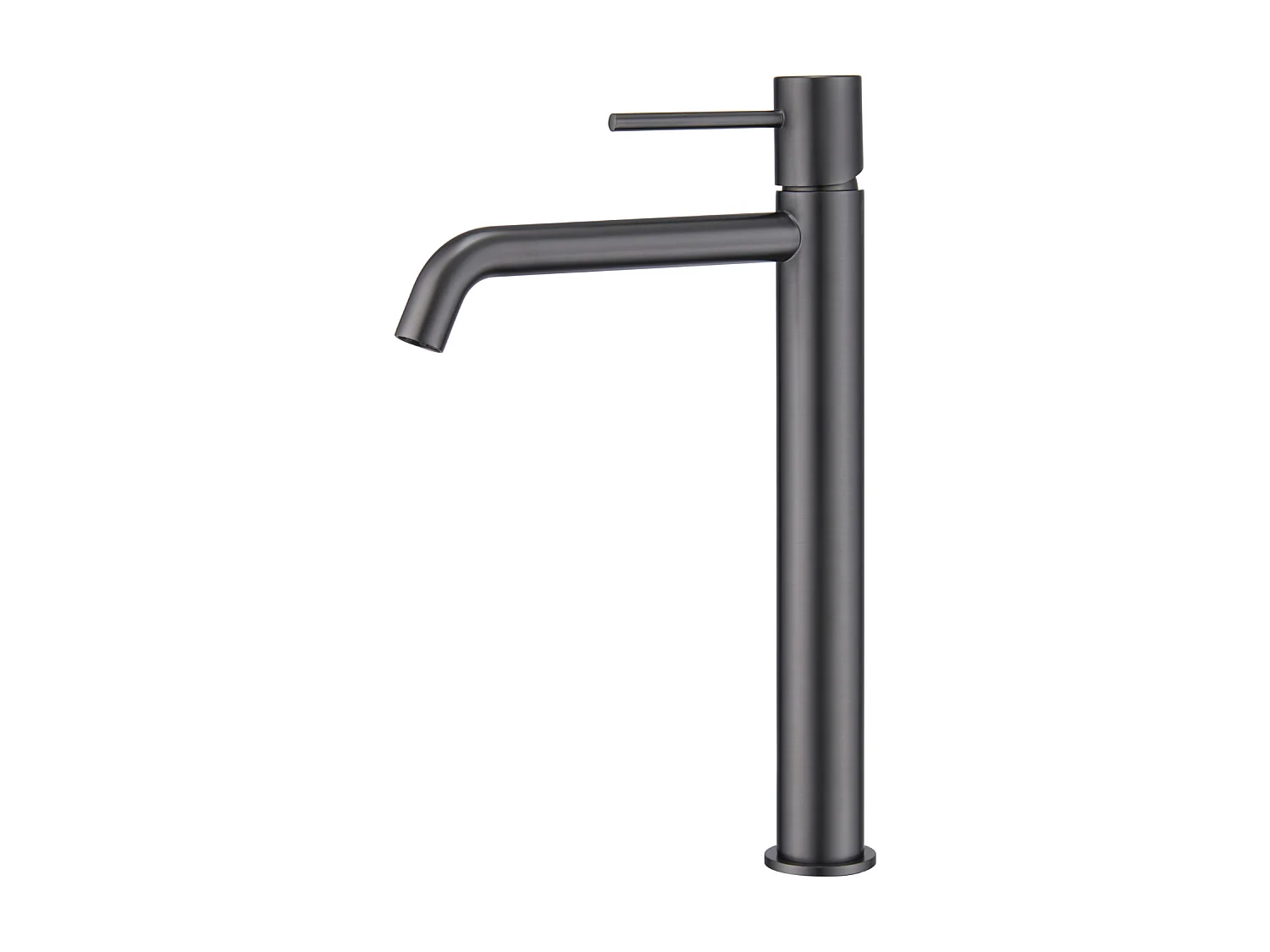 Robinet Mitigeur de Lavabo Anti-Calcaire Bec Haut Black Gun Métal IMEX MONZA BDM039-3BGM