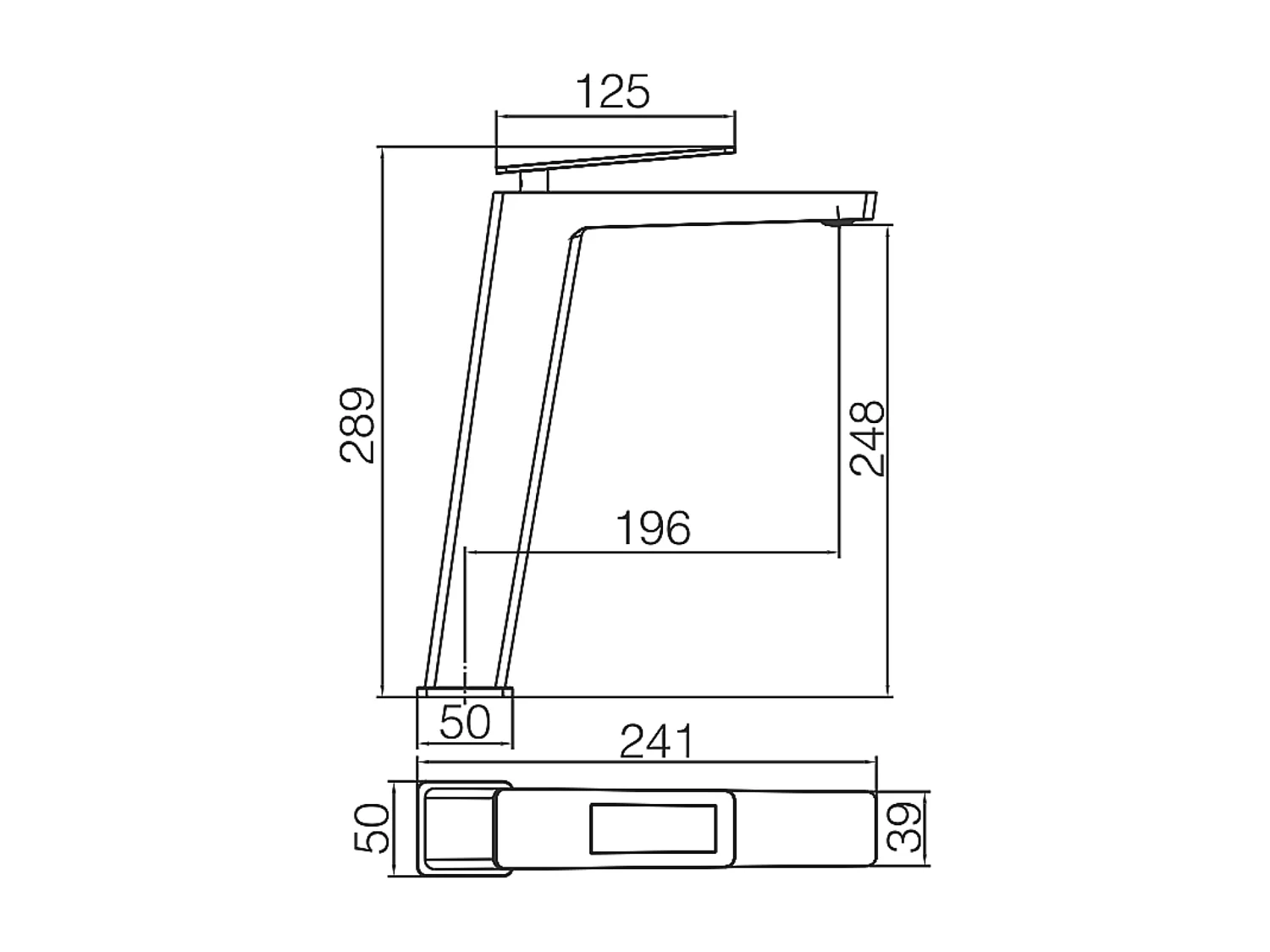 Mitigeur Lavabo Salle de Bain chromé – Bec Haut Anti-Calcaire – Design moderne - SUECIA IMEX