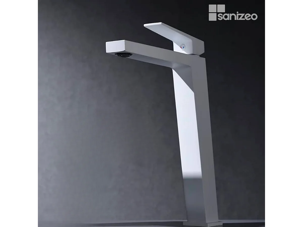 Mitigeur Lavabo Salle de Bain blanc mat – Bec Haut Anti-Calcaire – Design moderne - ART IMEX