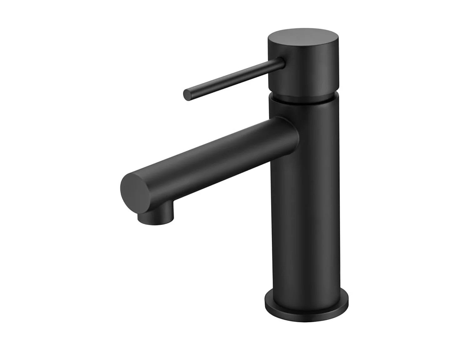 Mitigeur Lavabo Salle de Bain noir mat – Bec Bas Anti-Calcaire – Design Moderne - MILOS STICK IMEX